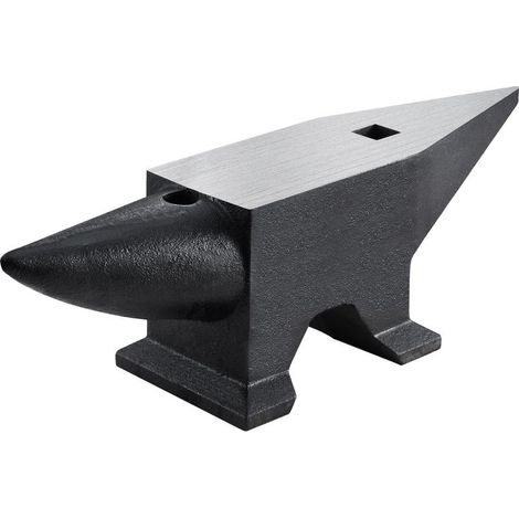 Enclume de Forgeron VEVOR 60 kg Acier Dur 55 HRC 2 Cornes Trous Carré et Rond 655 x 185 x 200 mm (1/5)