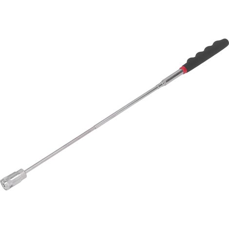 Varilla Magnética Recogedora - Ajustable de 195 a 815 mm - Cabeza Magnética de Acero al Carbono - Con Luz LED - Mango Ergonómico de Goma - 1 Unidad (1/5)