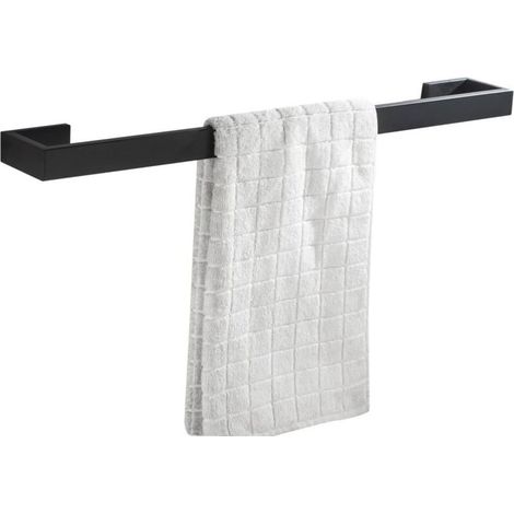 Einzelner Handtuchhalter aus Edelstahl SUS 304, mattschwarz, zur Wandmontage im Badezimmer, 40 cm