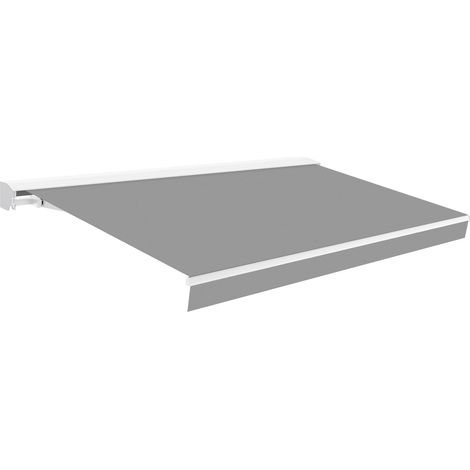 Store Extérieur Enroulable 4x2,5 Gris Polyester – Semi-coffre