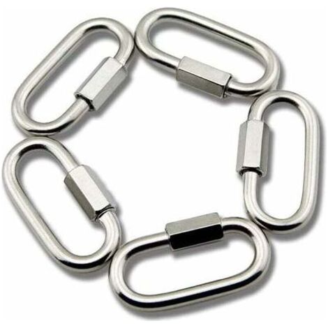 M6 Maillon Rapide en Acier Inoxydable D Forme Mousqueton Maillons de Chaîne 5pcs (1/5)