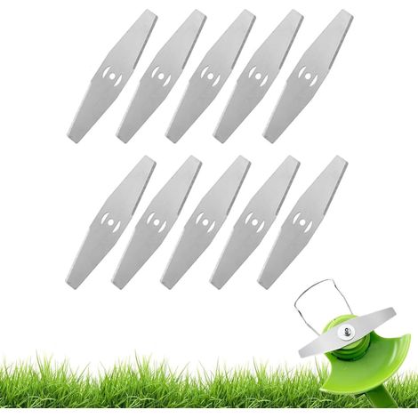 10PCS Accessoire Pour Coupe-Bordure Sans Fil, Lame De Rechange En Métal, Lame Débroussailleuse, Lame Tondeuse Gazon Pour Coupe Bordure Sans Fil Garniture De Jardin (1/5)