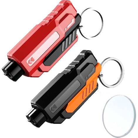Nuovo martello di sicurezza per auto 2026, 2 accessori di sicurezza per auto, martello di sicurezza per auto 2 in 1, rompivetro rapido e taglia cinture di sicurezza, adatto come ausilio di emergenza. (1/5)