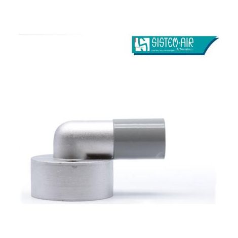 Contre-prises Sistem Air à plancher raccord courbe pour prises de sol, Sistem Air 1450.2E