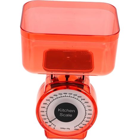 ERINGOGO Balance Domestique Mécanique Légère en Plastique Orange 1kg (1/5)