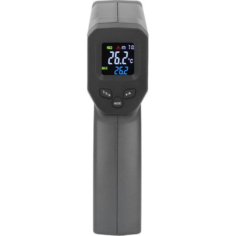 Thermomètre infrarouge pour la cuisson des aliments, pistolet thermique à émissivité réglable 12:1, écran LCD rétroéclairé vert (1/5)