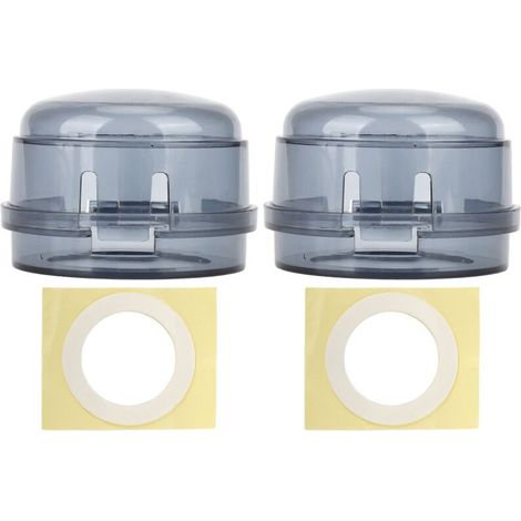 2 pièces Protections pour Boutons de Gaz Sécurisés Enfants, Couvercles de Sécurité Cuisine Maison Noir Évasé