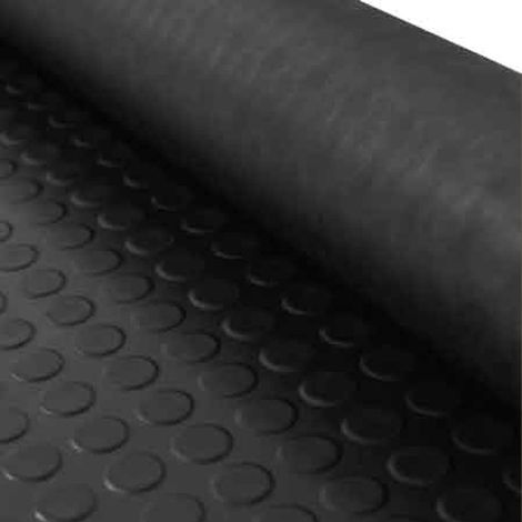 TAPPETO BOLLATO IN GOMMA CARDINALE H. 120 cm x 10 mt - Spess. 3 mm - Colore Nero Q.TA 12