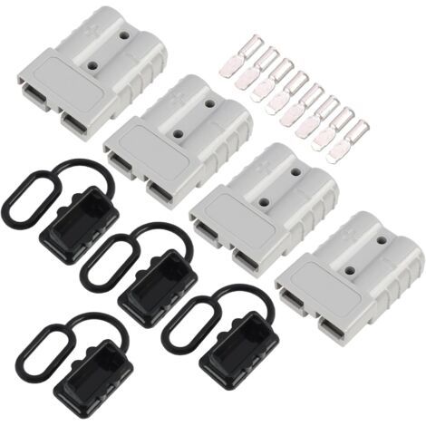 50-A-Stecker, 50-A-Batterieanschluss mit Staubschutz, schneller 600-V-Batterieanschluss für Autos, Wohnmobile, Boote, Solaranlagen, Anhänger, Steckverbinder
