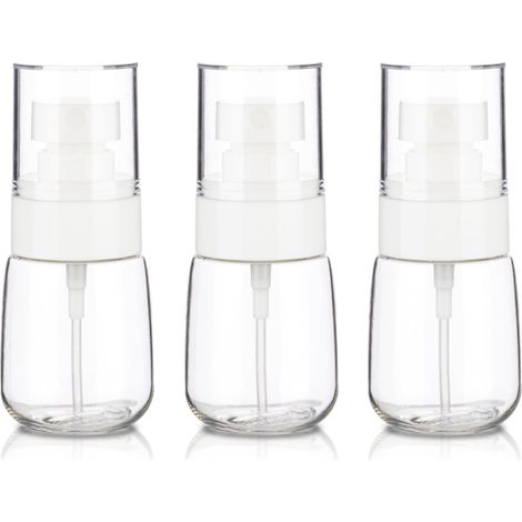 3er-Pack kleine Reise-Sprühflaschen à 30 ml, leere Reise-Sprühflaschen, Mini-Sprühflaschen aus Kunststoff mit feinem Sprühnebel