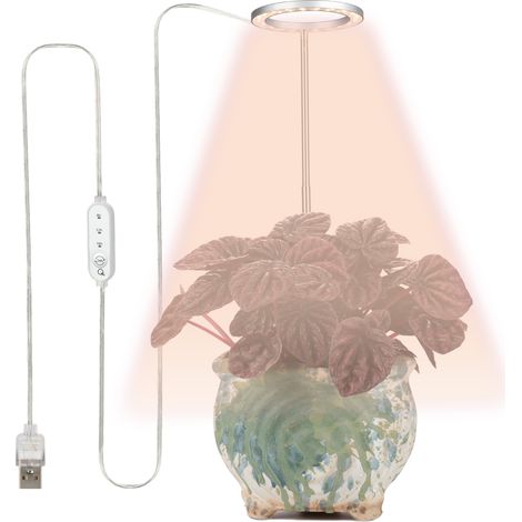 Lampe de culture LED ABS 5V 53.55 lm/w Tête unique Jaune Spectre complet Plante (1/5)