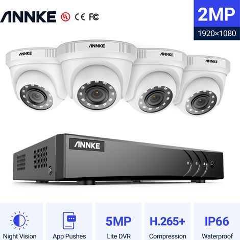 ANNKE 8CH Kit vidéosurveillance DVR 41080P Smart IR Vision Nocturne Imperméable Surveillance Distance Sécurité Caméra CCTV Set (1/5)
