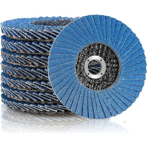 Disques lamelles abrasifs 76mm, lot de 8, grains mixtes 40-120 (1/5)