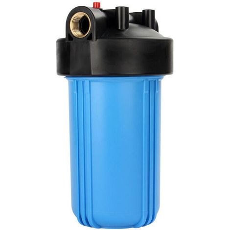 Boîtier de filtre à eau bleu de 10 pouces, cartouches filtrantes, boîtier bleu (1)