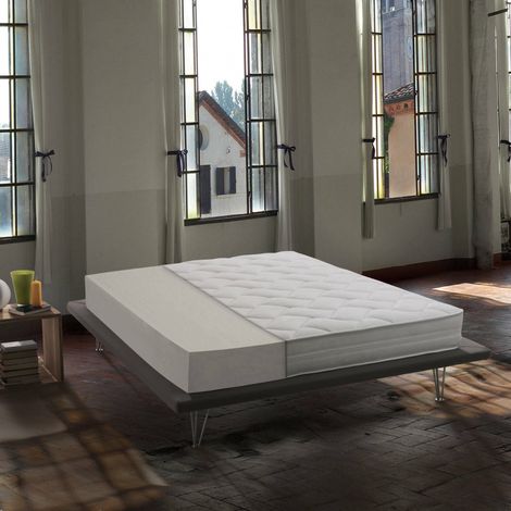 Talamo Italia Colchón individual Sibilla, Colchón extraíble en Waterfoam, 100% Made in Italy, Antiácaros e hipoalergénico, 90x190h19 cm, con embalaje reforzado (1/5)
