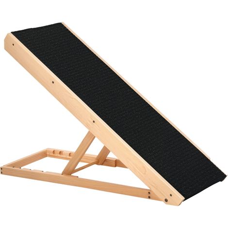 Rampe pour chien de grande taille pliable, escalier pour chien canapé avec hauteur ajustable 26-61 cm, noir (1/5)