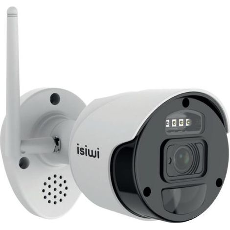 Isiwi Telecamera Sicurezza IP Wireless Esterno 2MP Visione Notturna Pallottola Bianco (1/2)