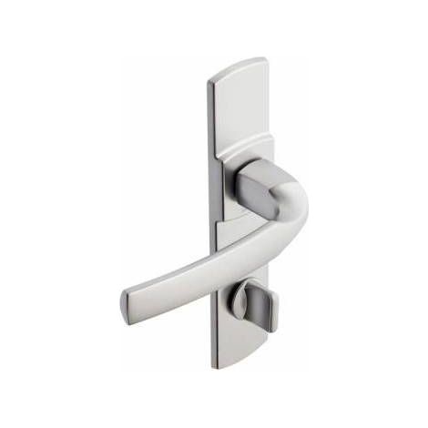 Juego de puerta sobre placa Artis BEZAULT 165mm distancia entre ejes - Acero inoxidable cepillado - Caño WC - 865254