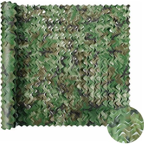 Filet de camouflage 3 x 4 m pour chasse et camouflage militaire pour jardin (1/5)