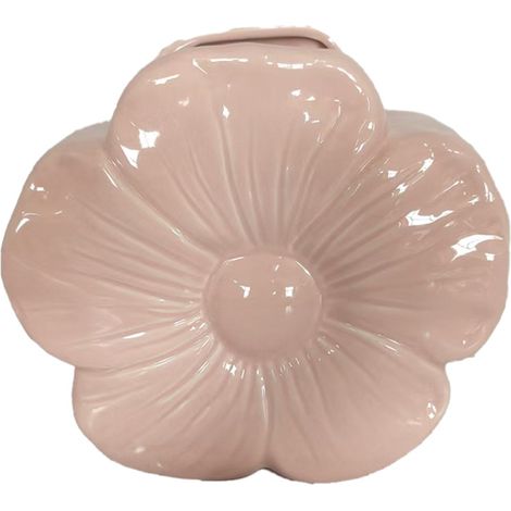 Vase Fleur en porcelaine rose