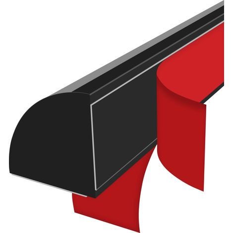 Joint D'étanchéité Pour Porte - Caoutchouc Souple - 12,7 mm x 12,7 mm - Pour Seuil De Porte - 1 Pièce (1/5)