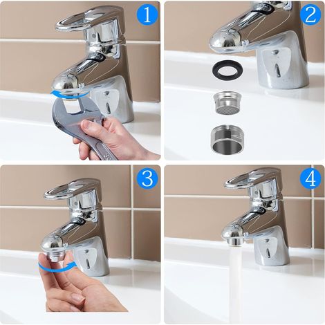 pièces de filtre Pour robinet d'économie d'eau, accessoires robinet diffuseur filtre de robinet avec joint d'étanchéité Pour cuisine et salle de bain (1/4)