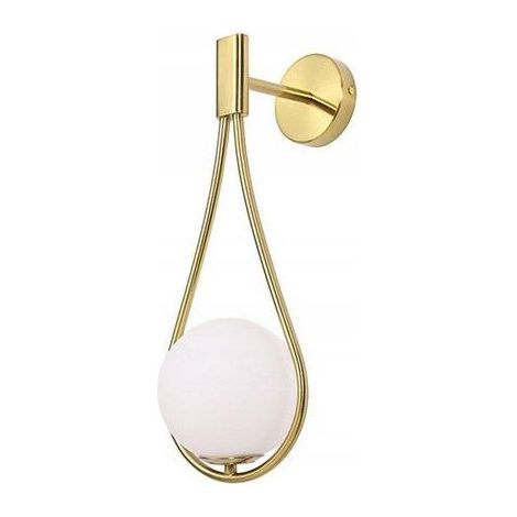 APPLIQUE da PARETE APP603-1W SFERA ORO 1-PUNTI LUCE G9 15,5X12X40CM