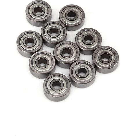 Losnummer von 10 Miniatur-Rillenkugellagern 624ZZ, in Gummi und Metall gekapselt. (1/5)