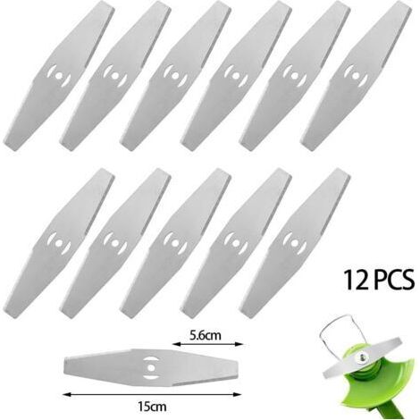 Lot de 12 lames de rechange en métal pour débroussailleuse électrique, pour jardins, fermes et défrichement (1/3)