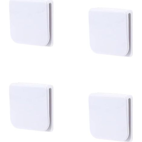 Sollbry Clips de Rideau de Douche, 4 Pcs Clips de Douche Auto- adhésifs, Clips de Protection pour Douche, Clips de Protection Anti-éclaboussures, pour Tenir Le Rideau de Douche et Le Ridea (1/4)