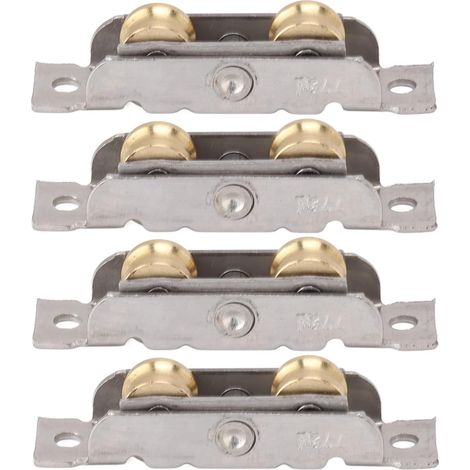 4 rodillos para puertas correderas – patio/ventana – cobre/vidrio – tornillos con rodamientos de bolas