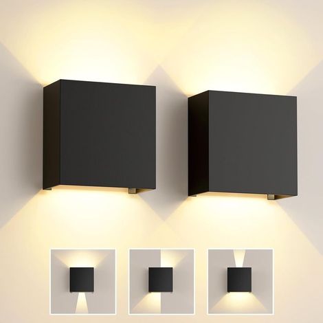 Wall wall-mounted W, wall wall-mounted LED indoor, set of 2 chandeliers chandeliers stains outdoor, angle of harness adjustable, white hot 3000K, wall wall-mounted modern outdoor for bedroom [Clas (1/5)