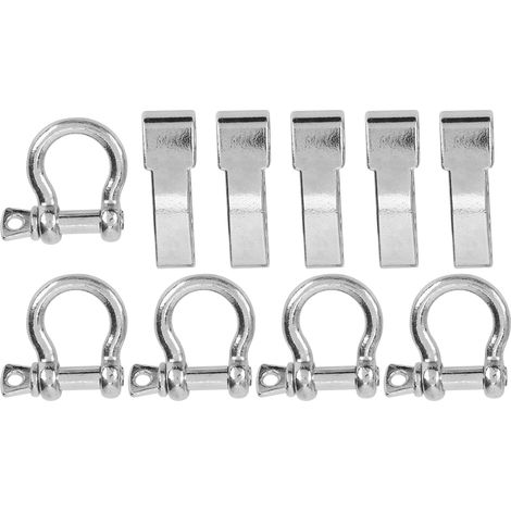 Ensemble de 5 manilles en alliage d'acier inoxydable en forme de O pour cordelette de parachute et outils de réglage (1/5)