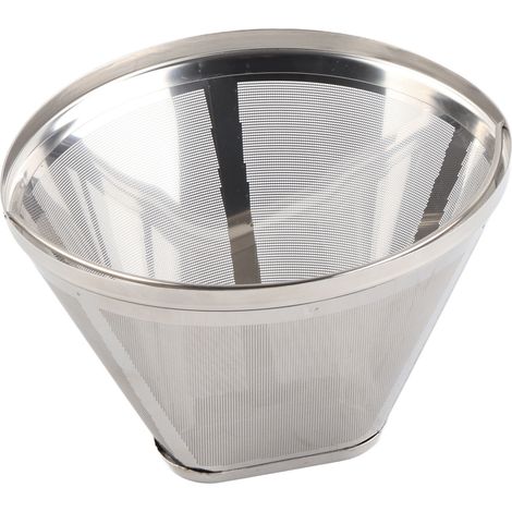 Filtre à café en acier inoxydable de type panier, filtre à café à filtre goutte à goutte, filtre à café en papier sans thé (1/5)