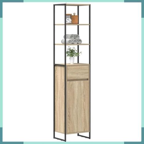 Meuble de salle de bain - 886493 - Sonoma - 40 x 30 x 180 cm - Bois d'ingénierie (1/5)