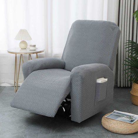 Coprisedia - Monoposto - Elastico - Antiscivolo - Grigio chiaro