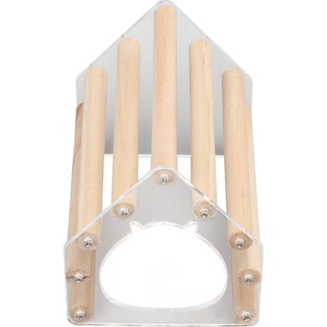 Maison en bois pour petit hamster, cage/niche pour hamster Golden Silk Bear (petit modèle) (1/5)