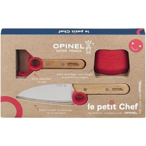 Opinel Set Le Petit Chef Rosso per Bambini