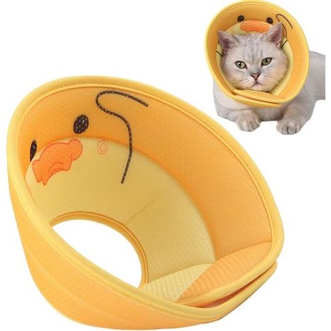 Collar isabelino para gatos, Collar isabelino para gatitos, Collar isabelino para perros pequeños, Evita que muerdan y laman, Amarillo, Talla S (1/5)