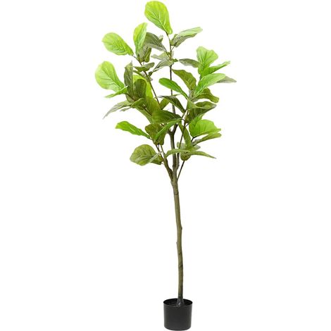 Árbol ficus artificial 48 hojas verde 165 cm vidaXL (1/5)