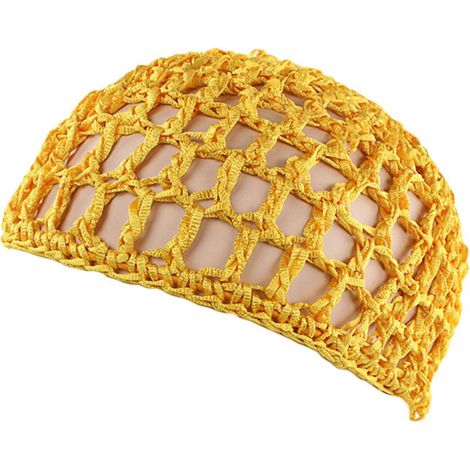 Bonnet en filet à cheveux crocheté, résille, snood, ornement pour dormir (1/5)