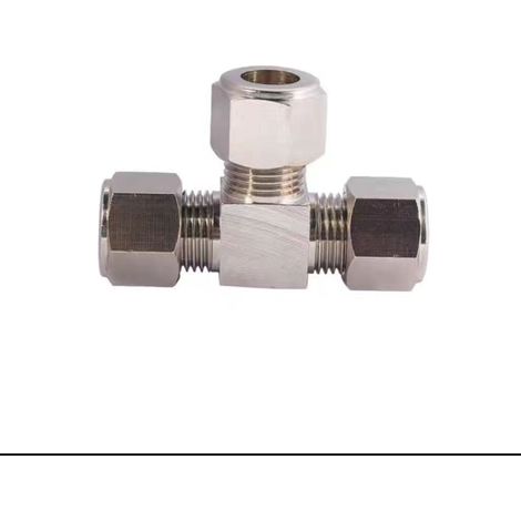 Raccord Rapide Inox 9,52 mm pour Pulvérisation Haute Pression - Raccord à Sertir en Té (Grand Modèle)
