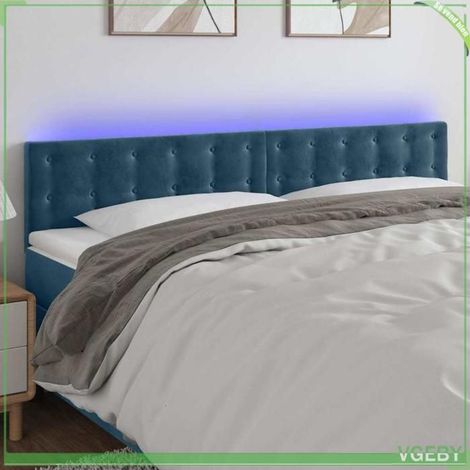 Tête de lit - FAF7291712408434 - Velours doux - LED intégrée - 180 x 5 x 78/88 cm (1/5)
