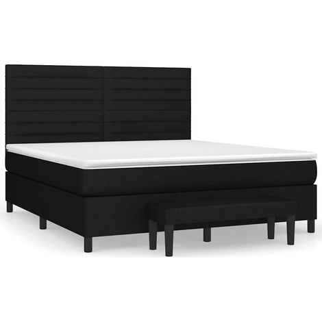 Maison Exclusive - Boxspringbett mit Matratze Schwarz 160x200 cm (1/5)
