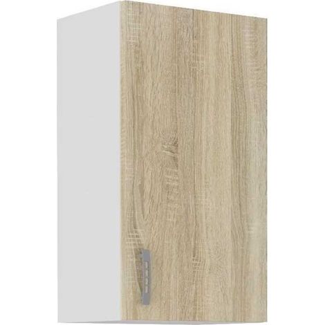 SARA Hochschrank - 1 Tür - Dekor Eiche Sonoma - B40 x T31 x H71,5 cm (1/2)