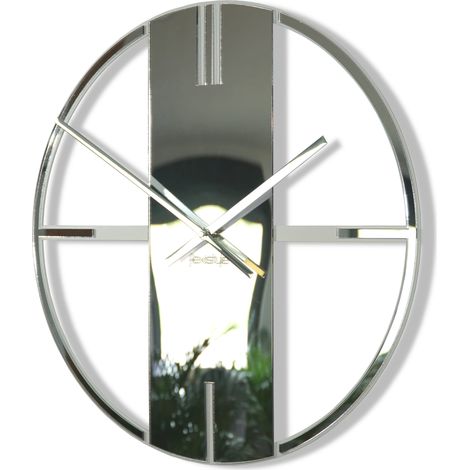 Horloge murale miroir en métal unique 50 cm (1/5)