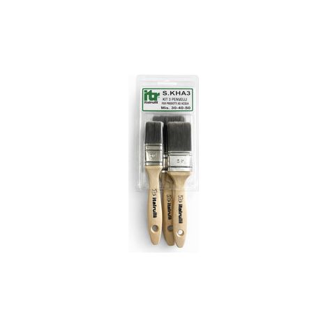 Q.TA' 6 KIT PENNELLESSA P/ACQUA MANICO LEGNO 30-40-50  3