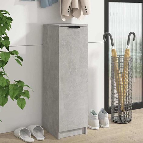 vidaXL Armoire à chaussures Gris béton 30x35x100 cm Bois d'ingénierie (1/5)