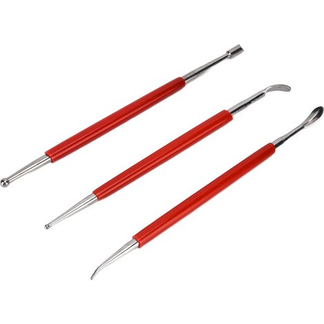 Outil à modeler et à sculpter le cuir, bâtonnet rouge, lot de 3 (1/5)