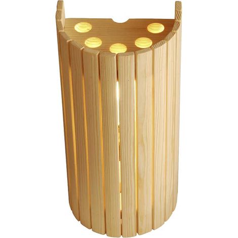 Applique de sauna en bois résineux – modèle 913VP pour installation murale (1/2)